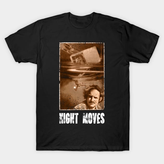 Noir Nostalgia Collection Moves T-Shirts, Echoes of Gene Hackman's Detective Legacy in Every Stitch T-Shirt by JaylahKrueger